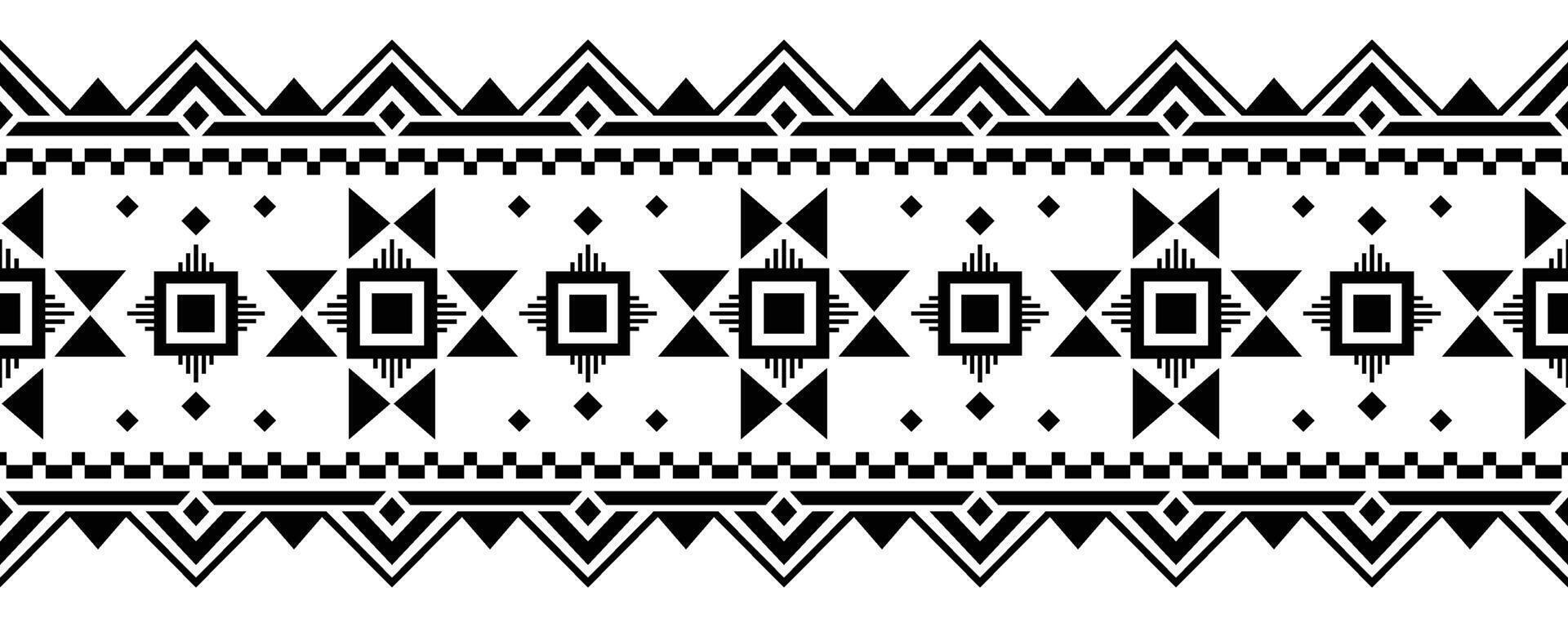 etnico confine ornamento. geometrico etnico orientale senza soluzione di continuità modello. banda vettore illustrazione. nativo americano messicano africano indiano tribale stile. design confine, tessile, tessuto, vestiario, tappeto.
