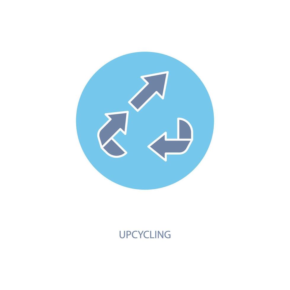 upcycling concetto linea icona. semplice elemento illustrazione. upcycling concetto schema simbolo design. vettore