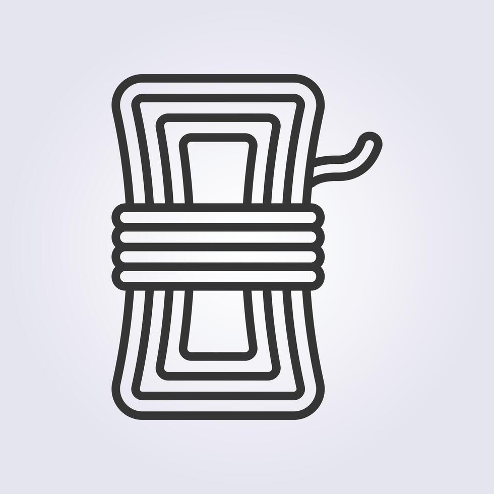 schema corda icona vettore logo design