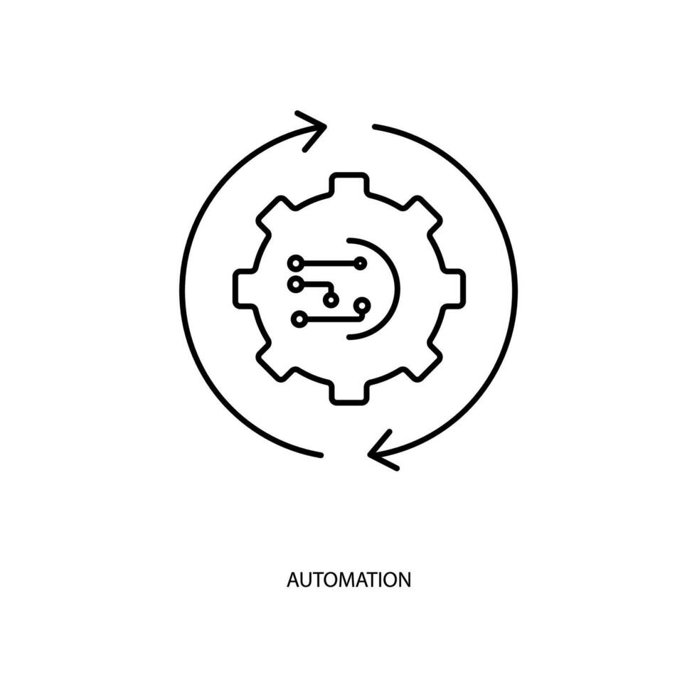 automazione concetto linea icona. semplice elemento illustrazione. automazione concetto schema simbolo design. vettore