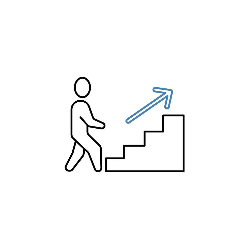 le scale concetto linea icona. semplice elemento illustrazione. le scale concetto schema simbolo design. vettore