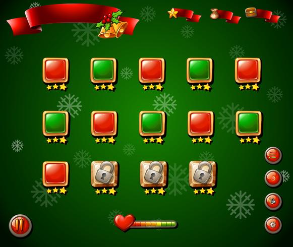 Modello di gioco con tema natale in verde vettore