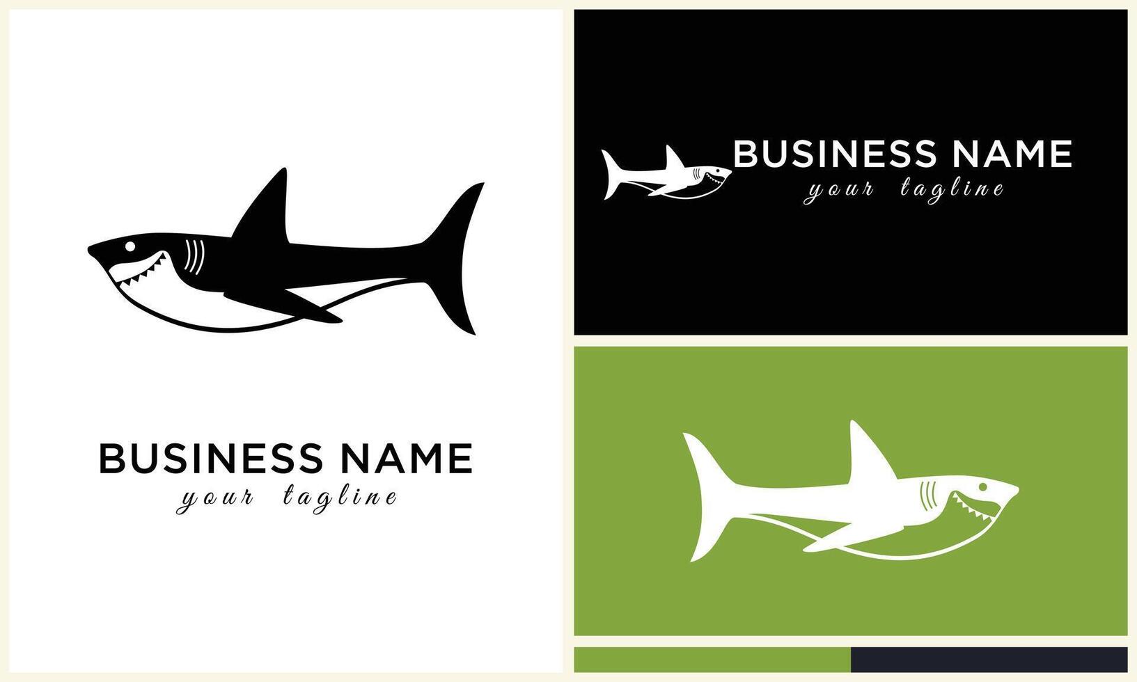 silhouette squalo vettore logo modello