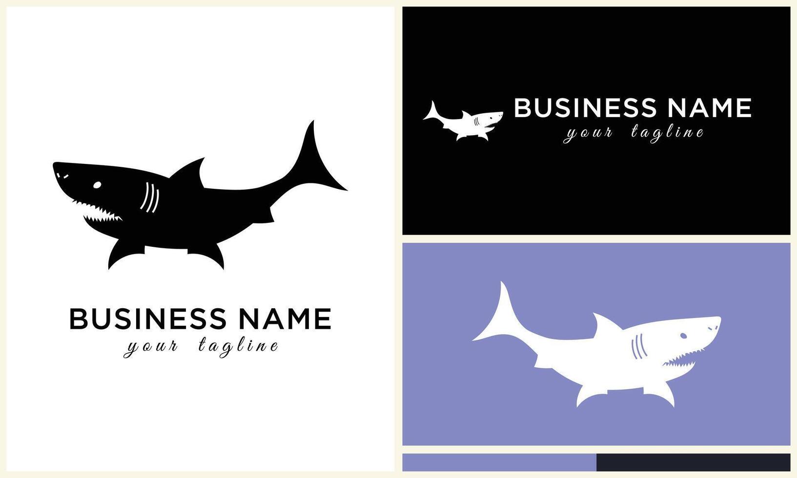 silhouette squalo vettore logo modello