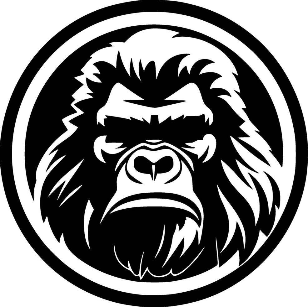 gorilla - minimalista e piatto logo - vettore illustrazione