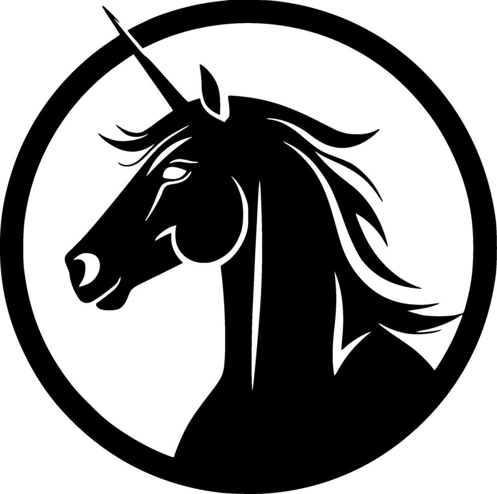 unicorno - minimalista e piatto logo - vettore illustrazione