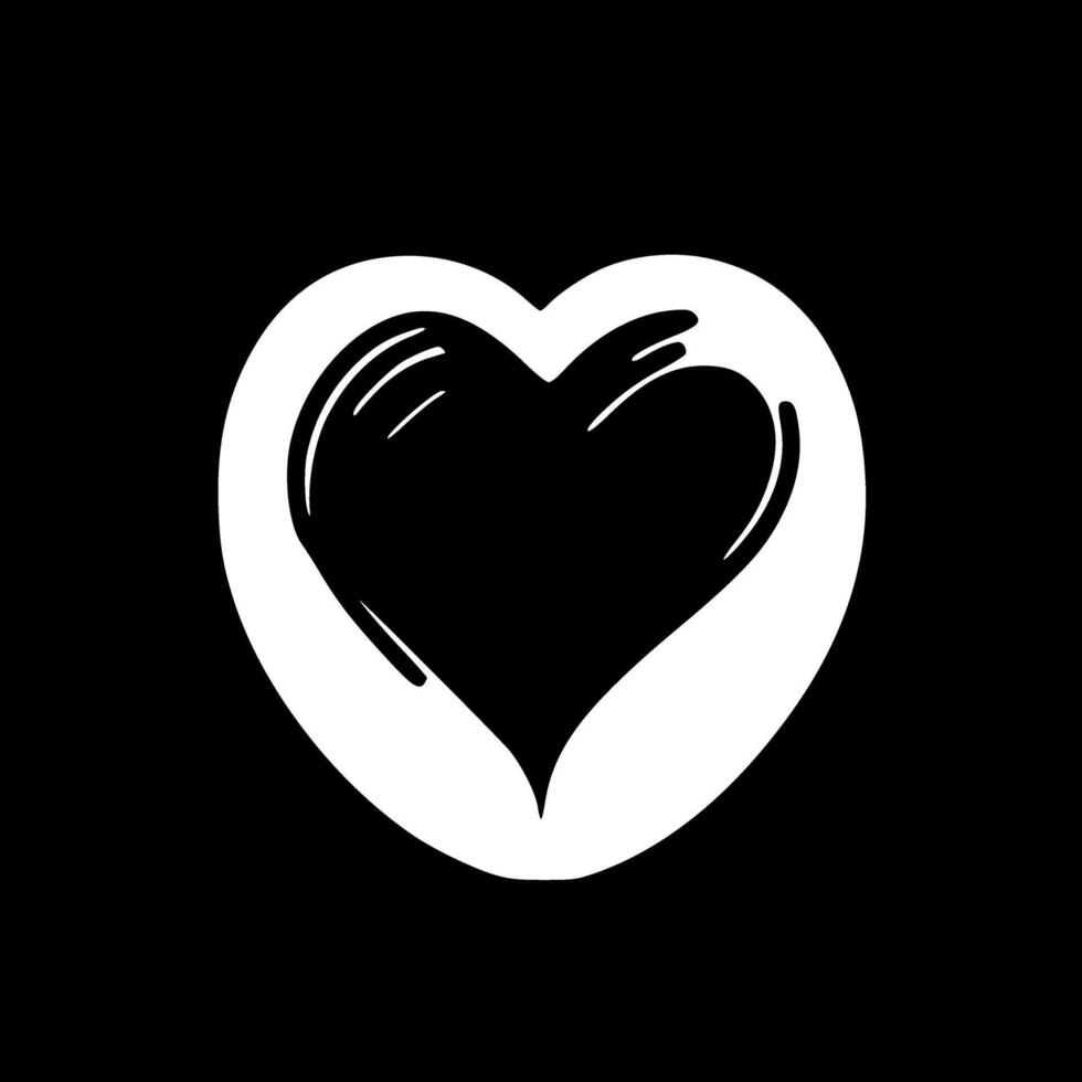 cuore - minimalista e piatto logo - vettore illustrazione