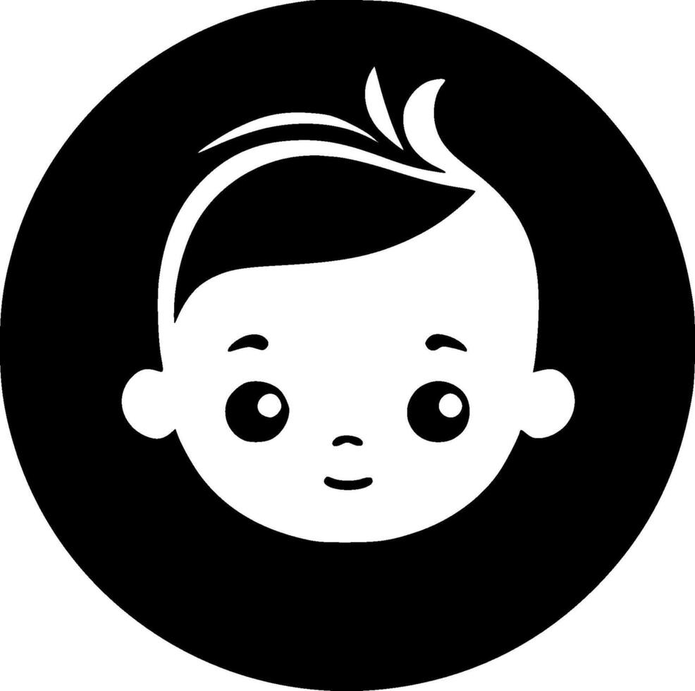 bambino, nero e bianca vettore illustrazione