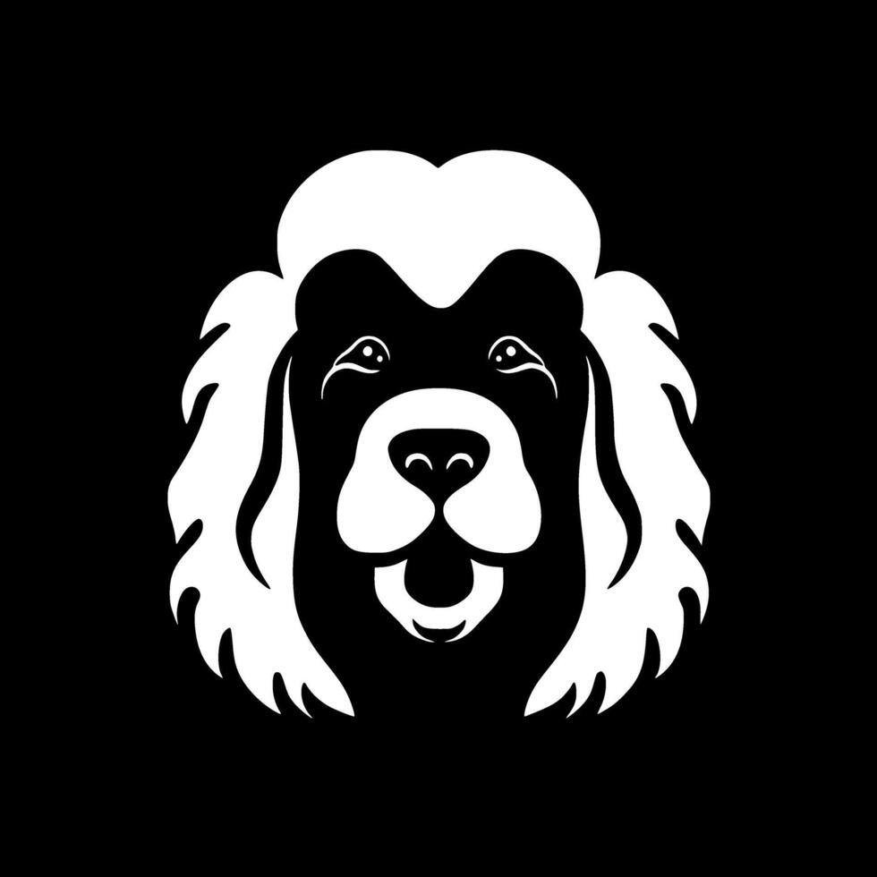 barboncino cane - minimalista e piatto logo - vettore illustrazione