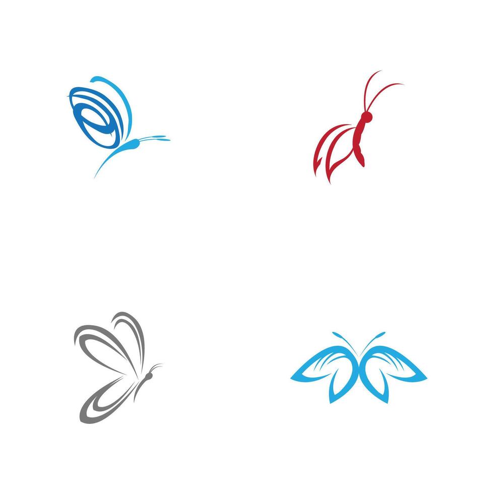 logo e simbolo farfalla vettore