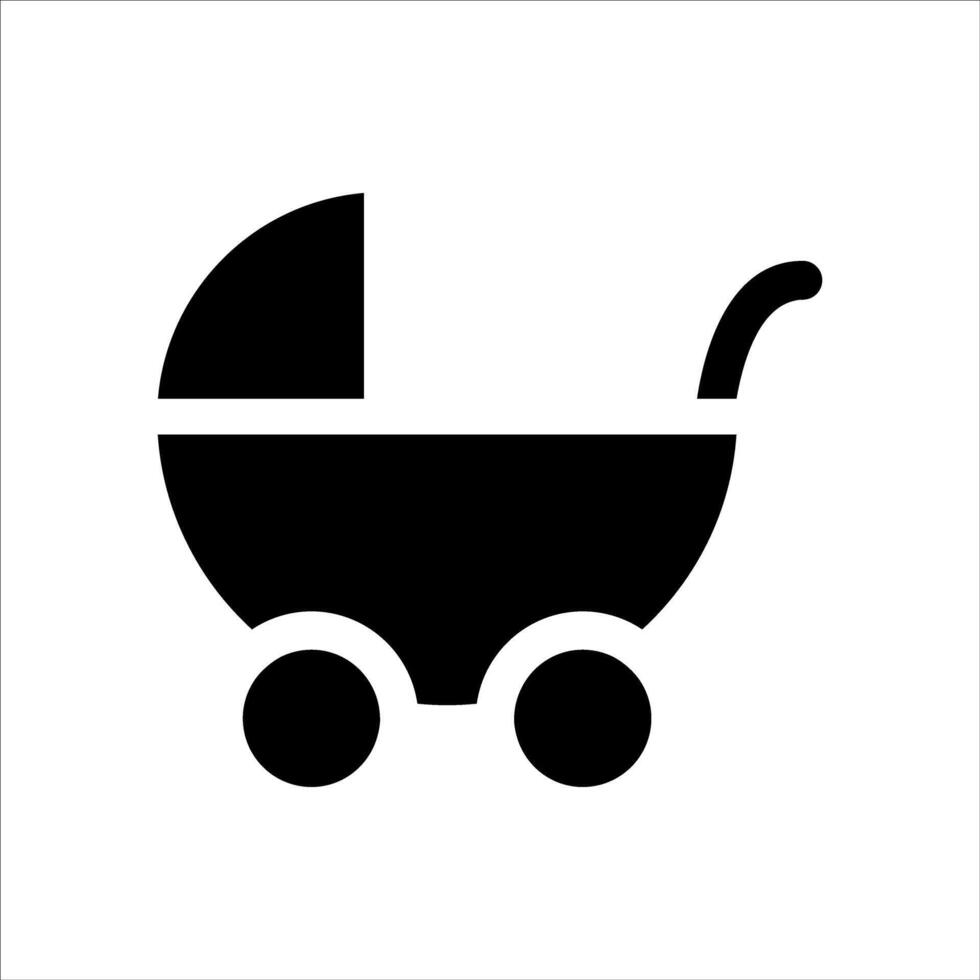 bambino carrozza icona vettore. passeggino illustrazione cartello. bambino simbolo o logo. vettore