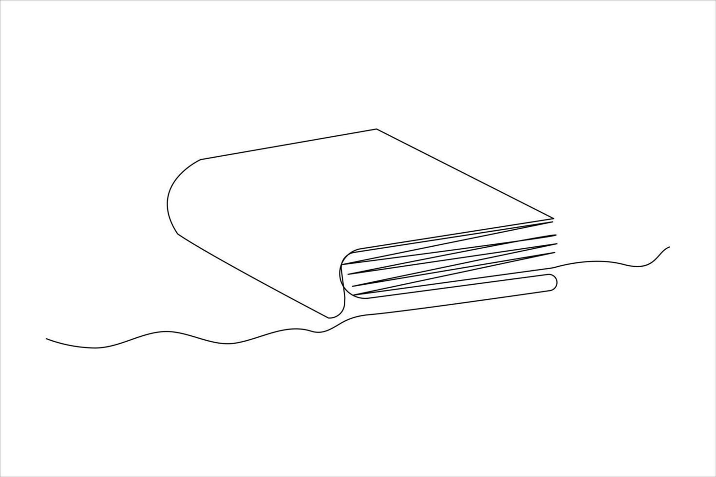 continuo uno linea disegno di un' libro icona. schema vettore illustrazione