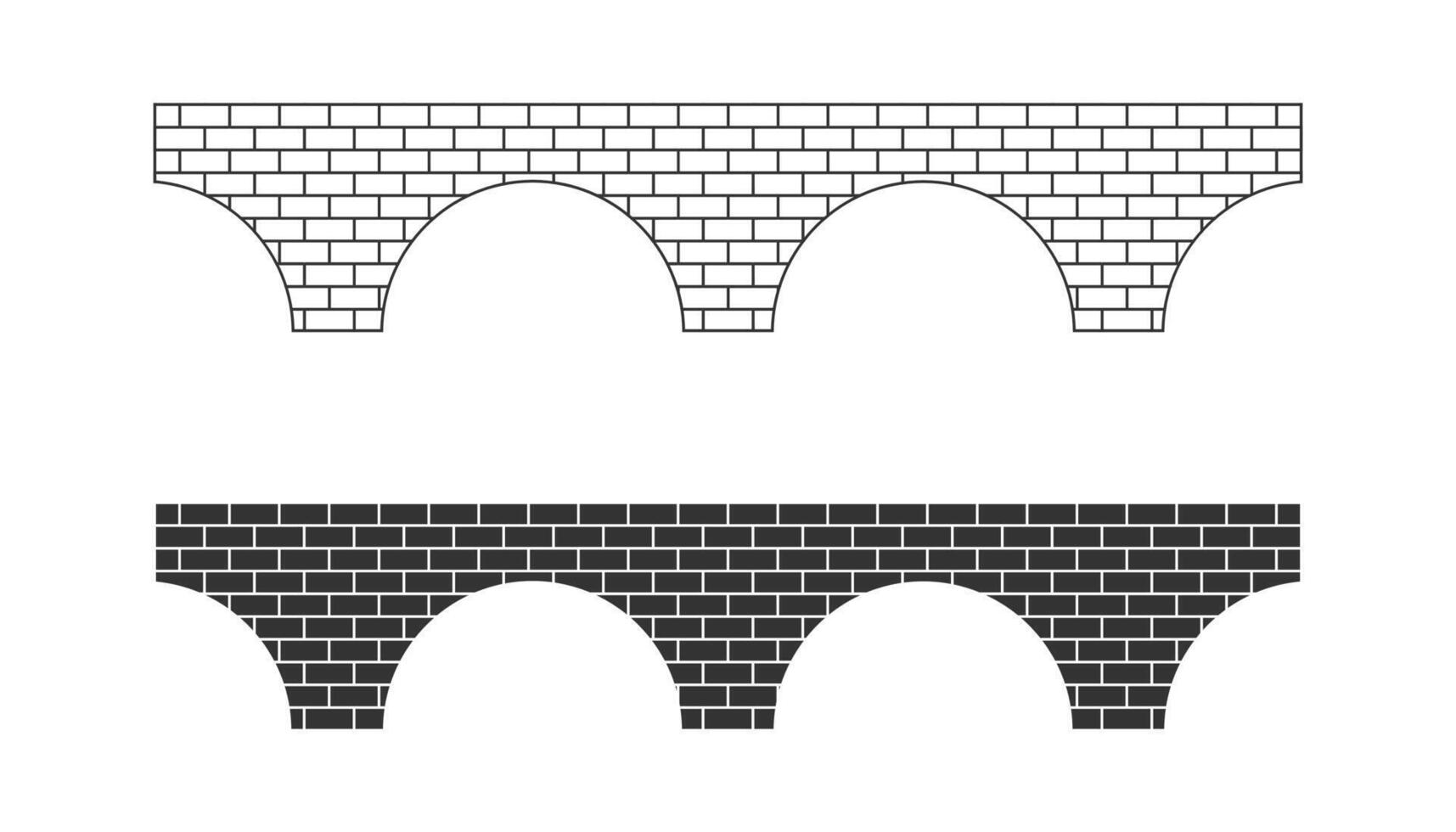 mattone ponte icona. vettore illustrazione.