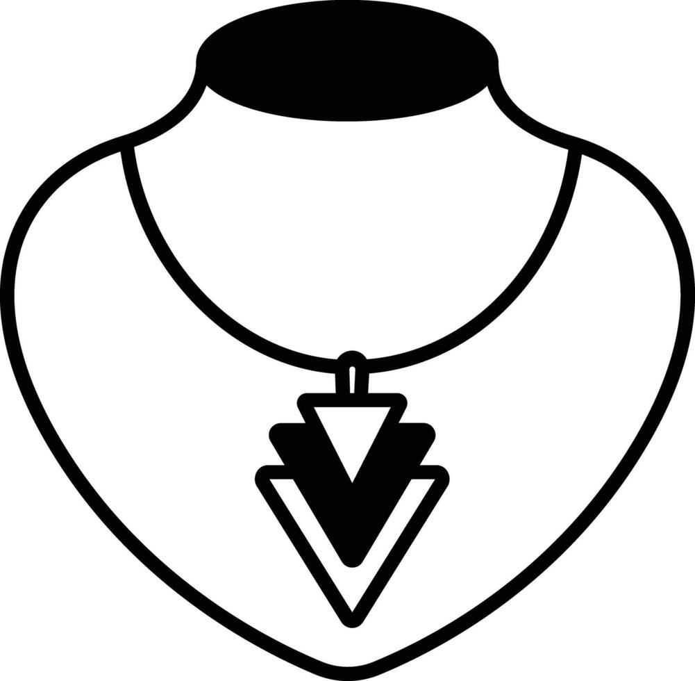 collana glifo e linea vettore illustrazione