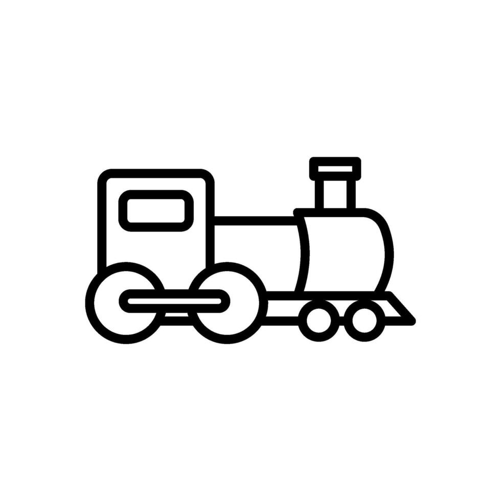 vapore treno icona vettore nel linea stile