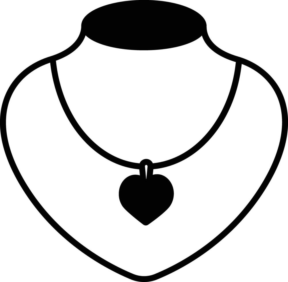 collana glifo e linea vettore illustrazione