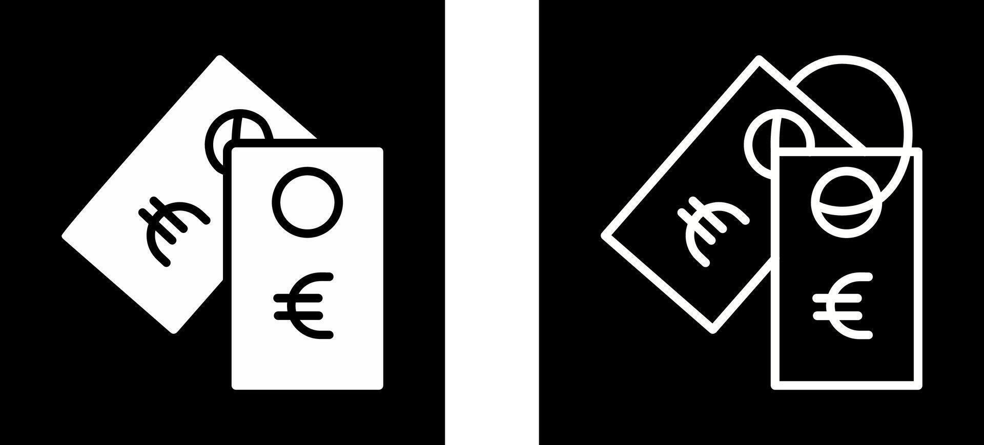 Euro etichetta vettore icona