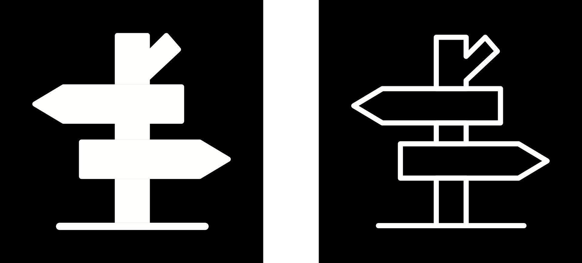 strada cartello vettore icona