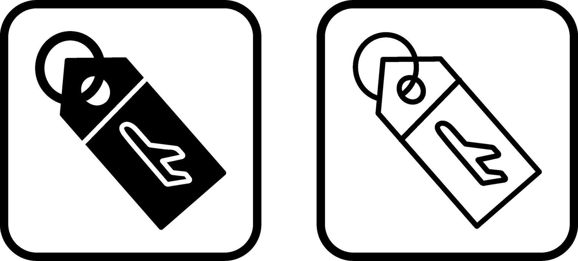 bagaglio etichetta vettore icona