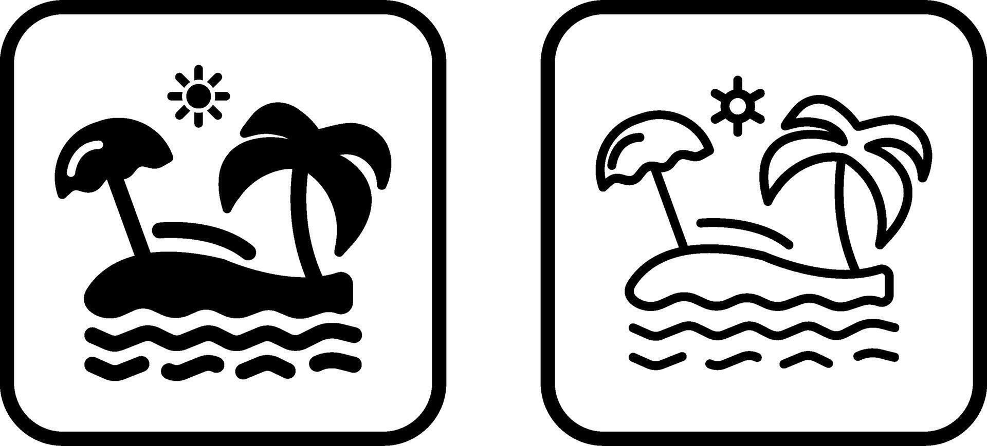 icona di vettore di spiaggia