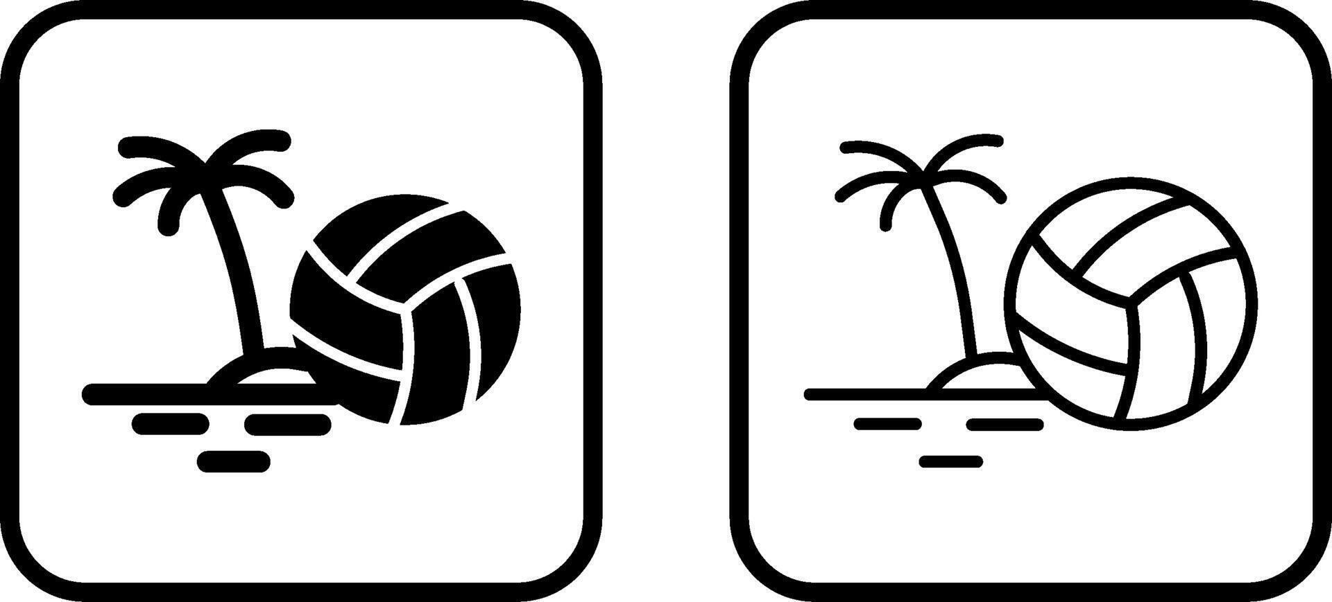 spiaggia pallavolo vettore icona