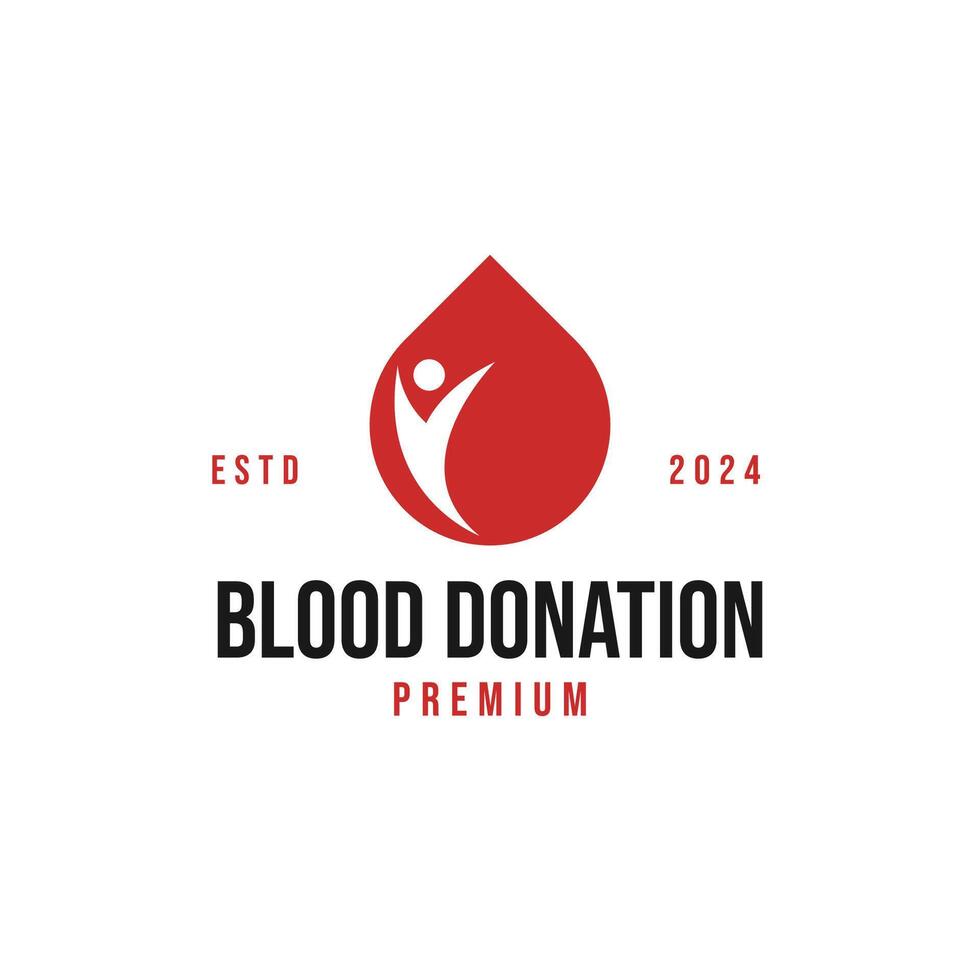 sangue donazione per fondazione o medico logo design illustrazione idea vettore