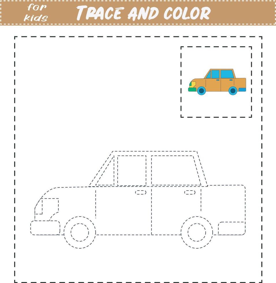 disegnato a mano tracciare e colore macchine e veicoli vettore