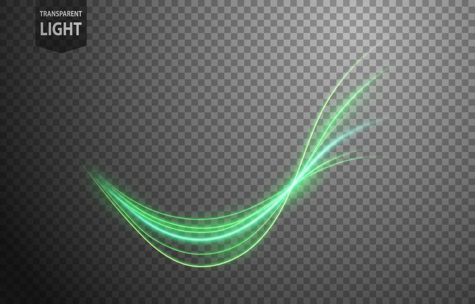astratto verde onda di leggero con un' sfondo, isolato e facile per modificare, vettore illustrazione