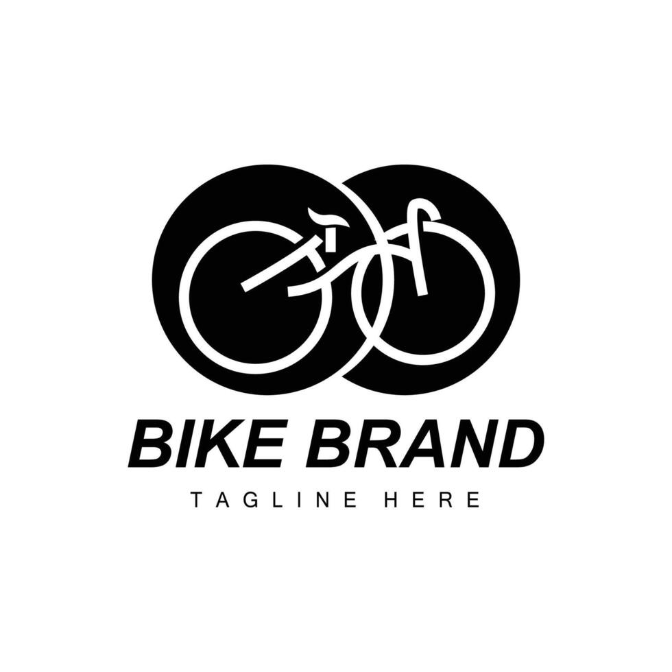 sport bicicletta logo design semplice veicolo bicicletta silhouette icona vettore