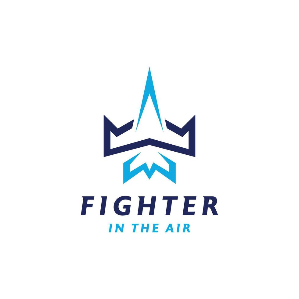 combattente aereo logo design vettore modello per aviazione industria