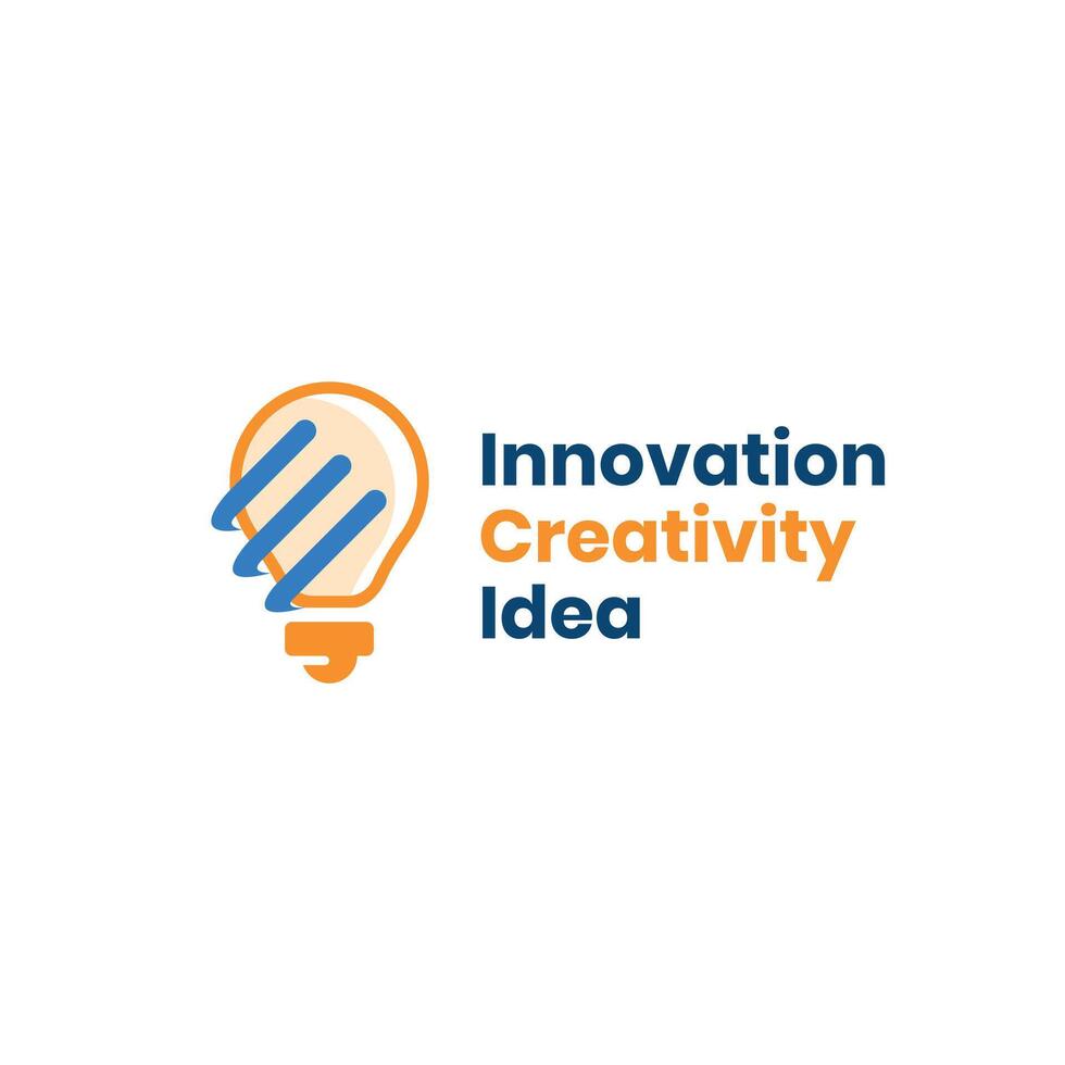 innovazione creatività idea logo design vettore modello minimo semplice concetto