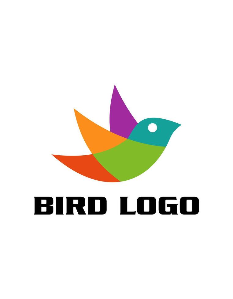 volante uccello idea vettore logo design