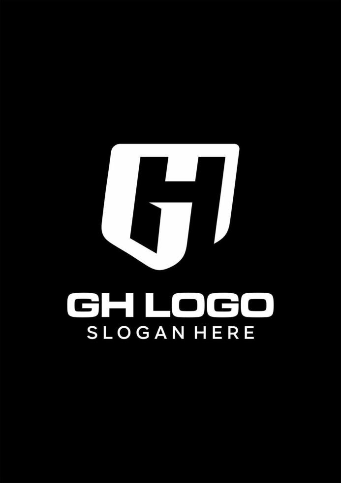 iniziale gh idea vettore logo design