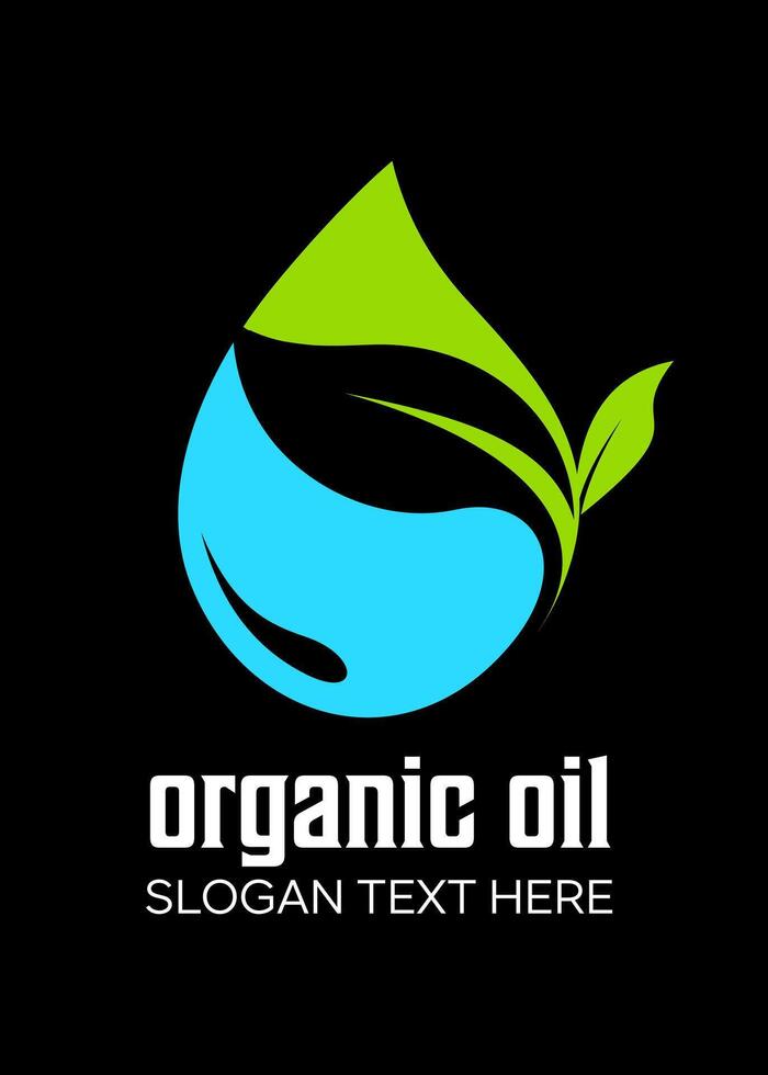 biologico olio idea vettore logo design