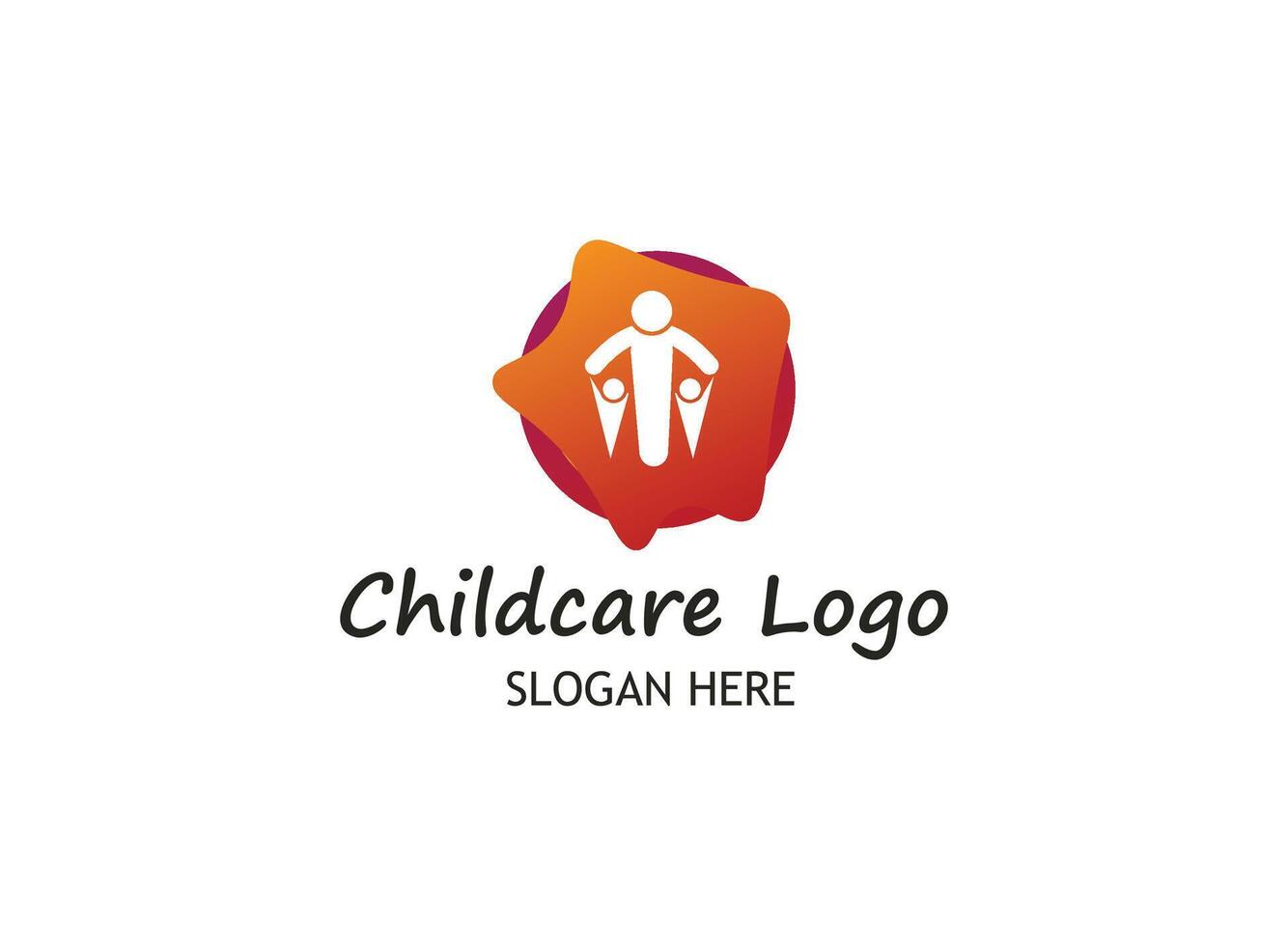assistenza all'infanzia fondazione icona vettore logo design modello