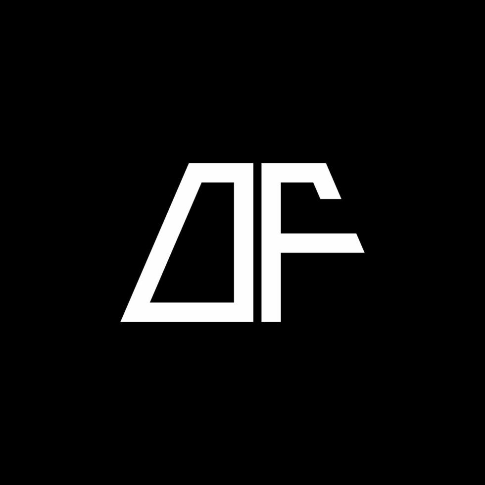 df logo astratto monogramma isolato su sfondo nero vettore
