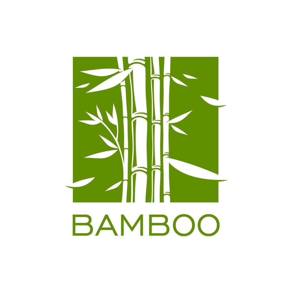 bambù emblema, asiatico terme massaggio, Salute, bellezza vettore