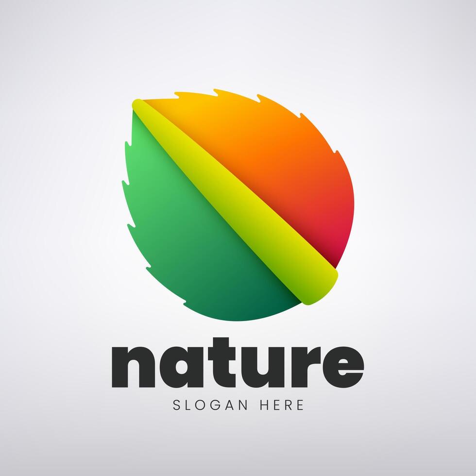 natura foglia logo disegno, creativo eco azienda, vettore illustrazione