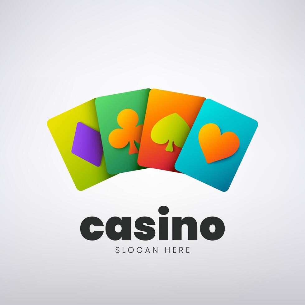casinò logo disegno, creativo gioco d'azzardo concetto, vettore illustrazione