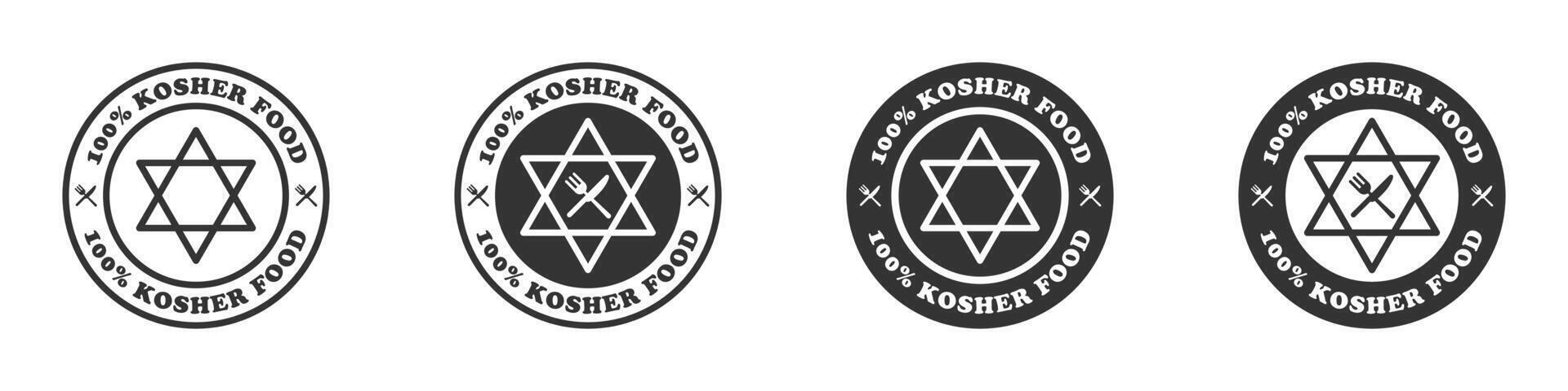 kosher cibo icona. vettore illustrazione.