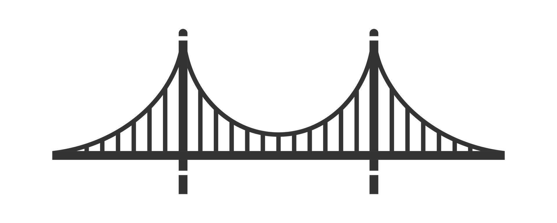 sospensione ponte icona. vettore illustrazione.