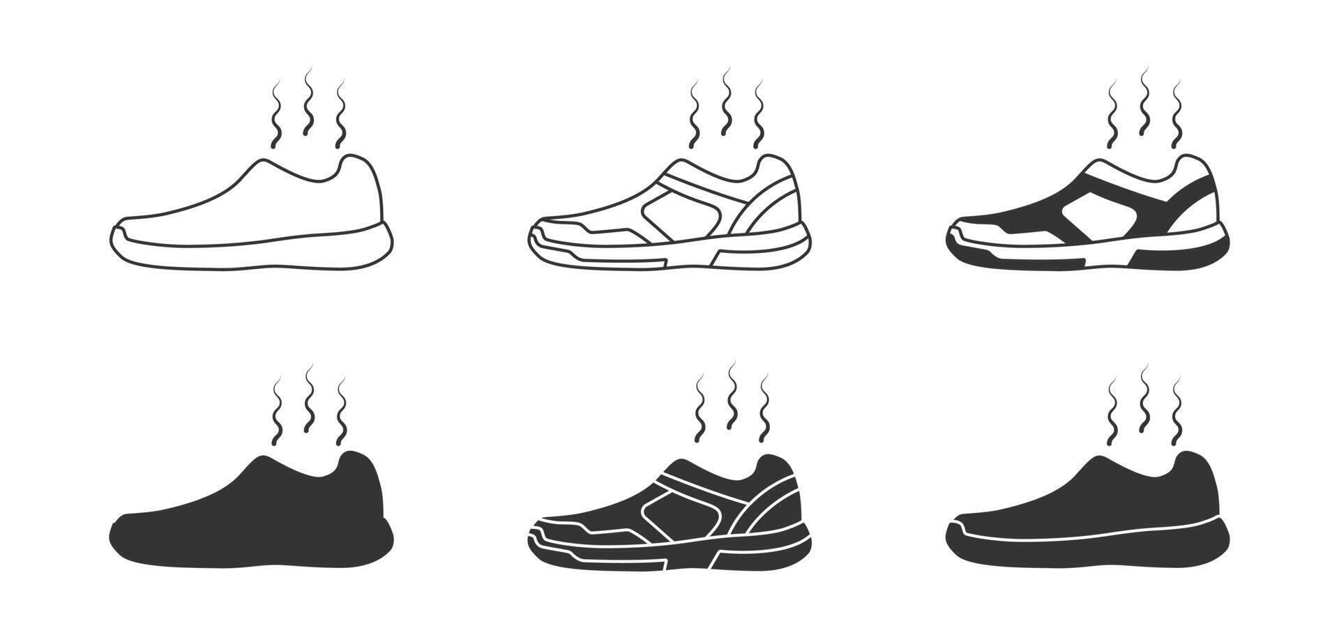 puzzolente scarpe icona. puzzolente scarpa da ginnastica. vettore illustrazione.