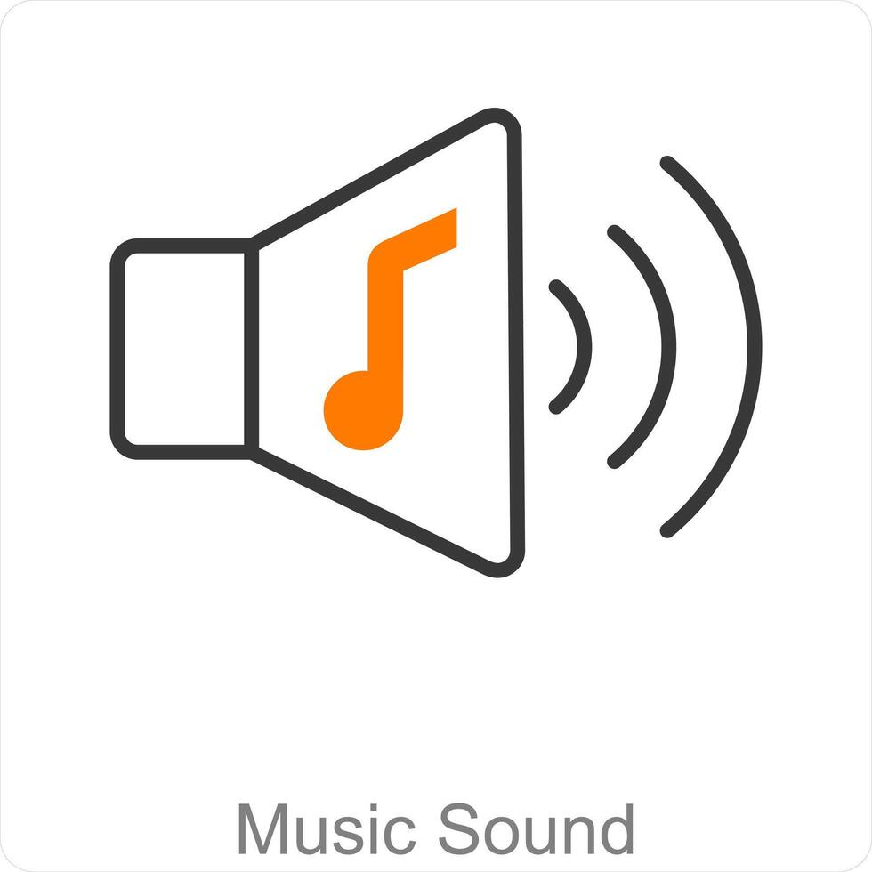 musica suono e melodia icona concetto vettore