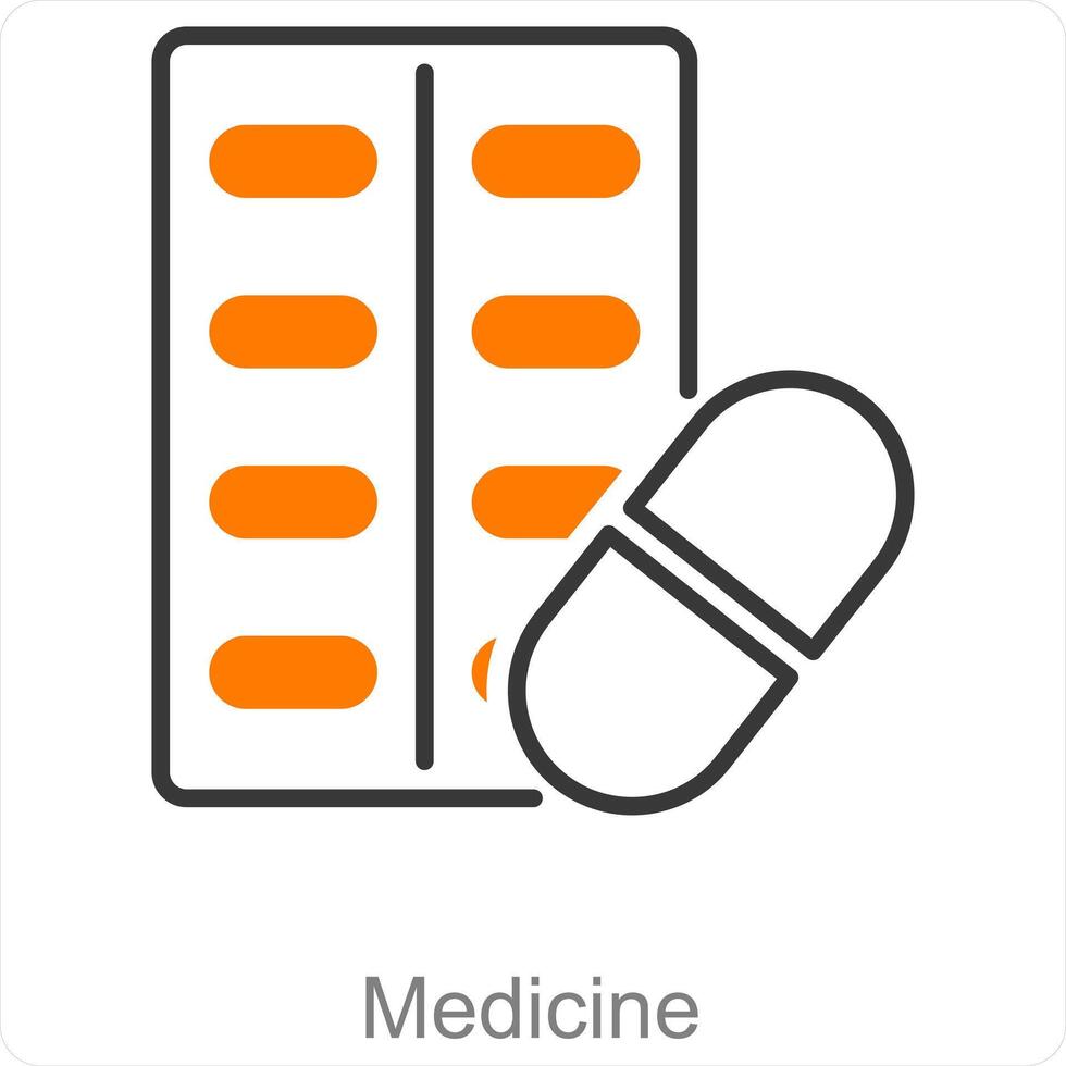 medicina e pillole icona concetto vettore