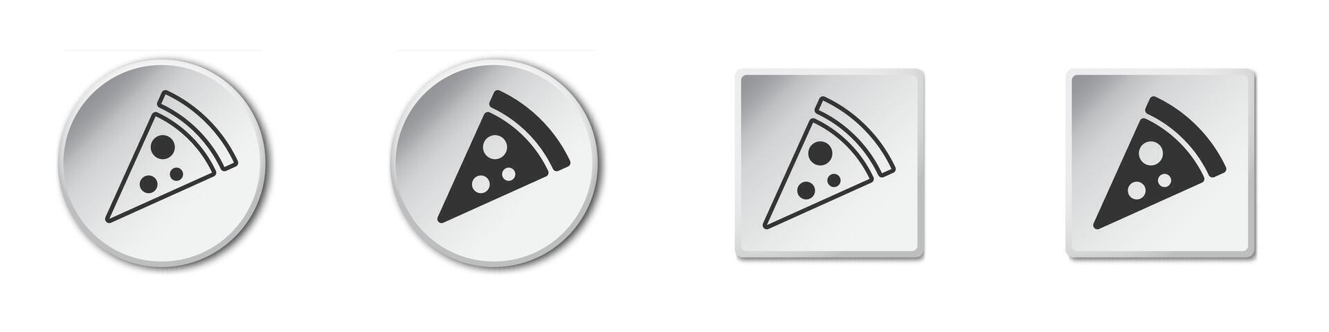 Pizza fetta icona. vettore illustrazione.