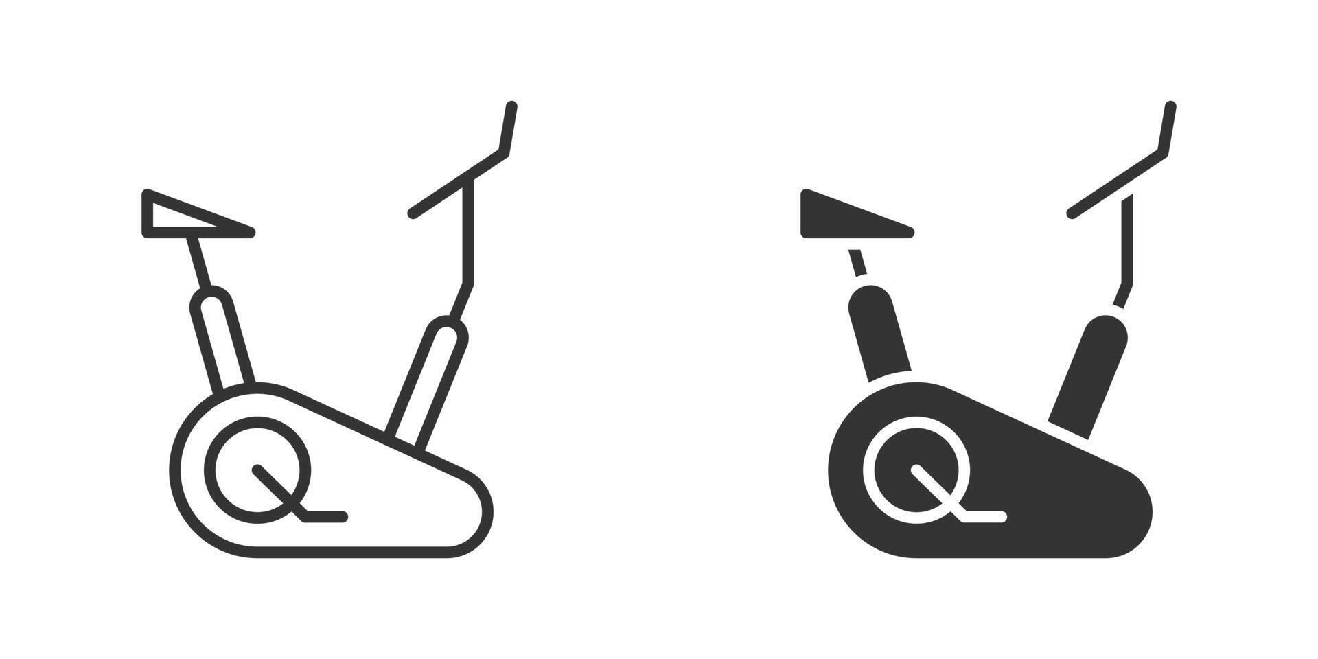esercitazione bicicletta icona. vettore illustrazione.