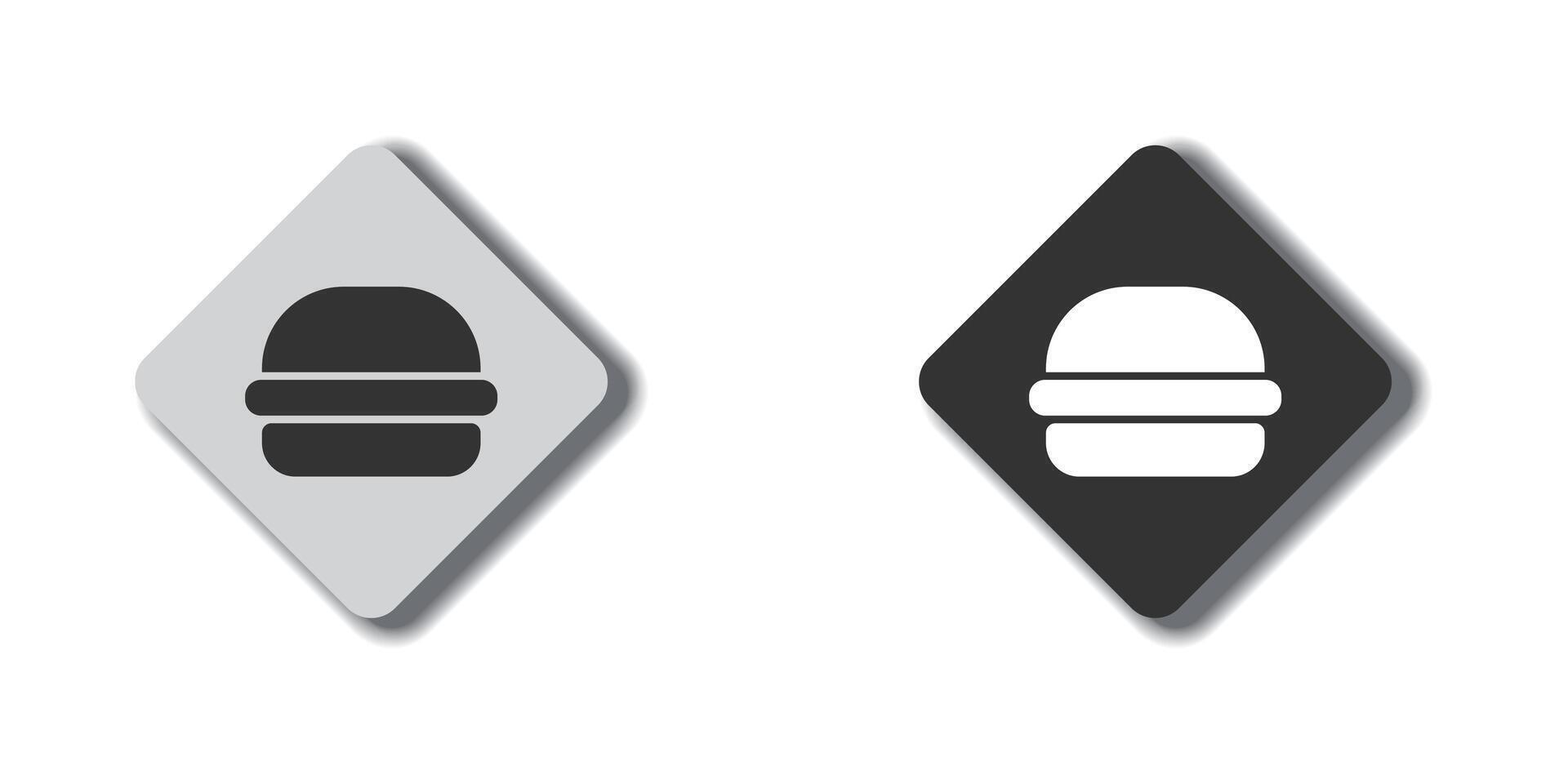 hamburger icona. Hamburger logo. piatto vettore illustrazione.