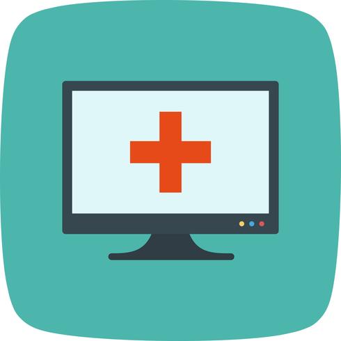 Icona di aiuto medico online di vettore