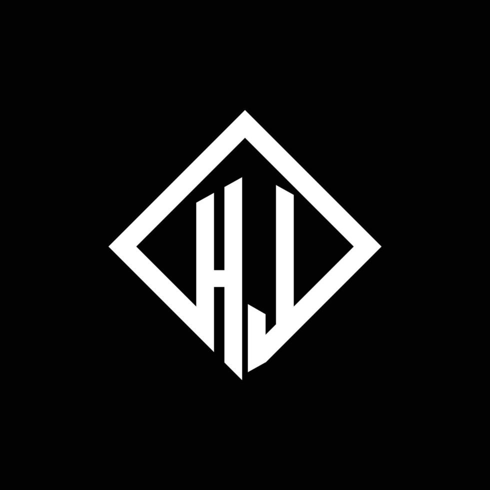 hl logo monogramma con modello di design in stile rotazione quadrata vettore