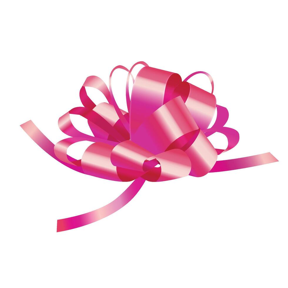 vettore rosa regalo nastro arco su bianca sfondo